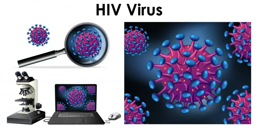 عکس از مولکول های HIV و ایدز