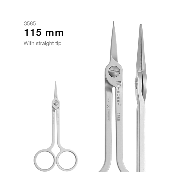 قیچی جراحی Hi-Tech Scissor مدسی سر صاف 115mm