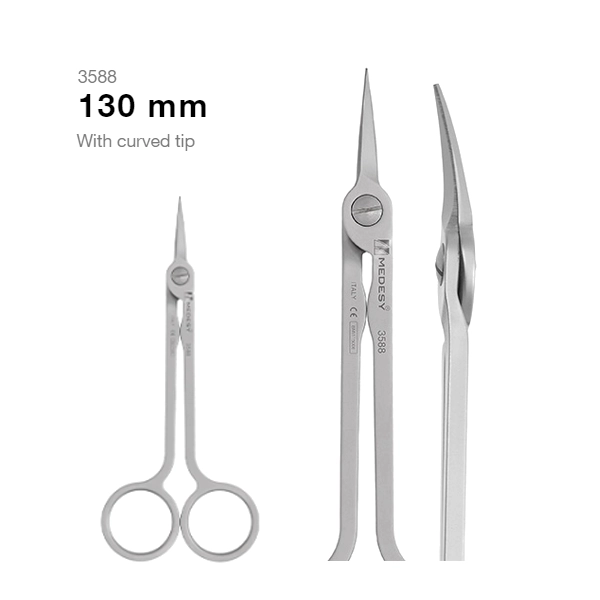 قیچی جراحی Hi-Tech Scissor مدسی سر منحنی 130mm