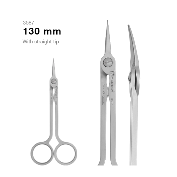 قیچی جراحی Hi-Tech Scissor مدسی سر صاف 130mm