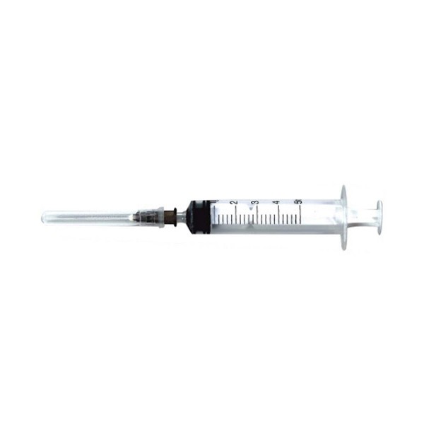 سرنگ تزریق ۵ سی سی دو تکه ۵۰ عددی گیج ۲۲ غیر پیچ شونده - Syringe
