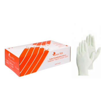 دستکش لاتکس کم پودر 100 عددی - Latex Examination Gloves