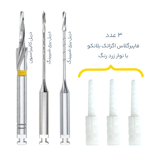 محتویات بسته کیت پست فایبر گلاس اگزاتک مدل تست برند هانینکرات